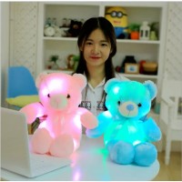 led teddy bear 30cm plush stuffed animals glowing christmas gift for kids