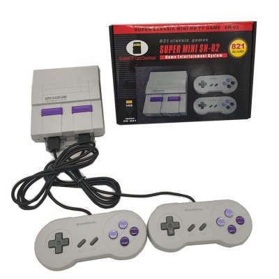 Retro 8 Bit Mini HD TV Family Game Console Handheld Built-in 821 Classic for SNES Games Dual Gamepad Player video game console