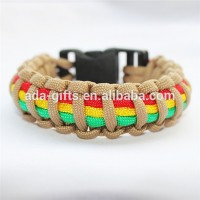 Colorful braided rope 550 paracord survival charm bracelet