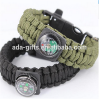 survival bracelet compass green black compass paracord bracelet