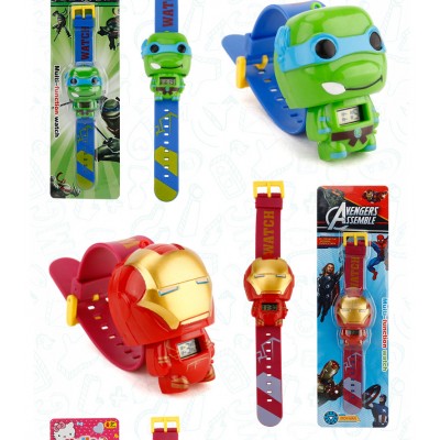 Wholesale kid toy cartoon watch hot products marvel heroes shape kids watch cartoon children's digital watch