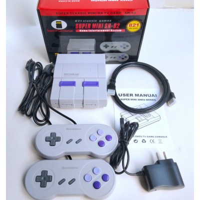 8 Bit Retro Game Mini Classic HD/AV TV Video Game Console Built-in 821 Video Games With Dual Controllers (UK, AU, EU, US Plug)